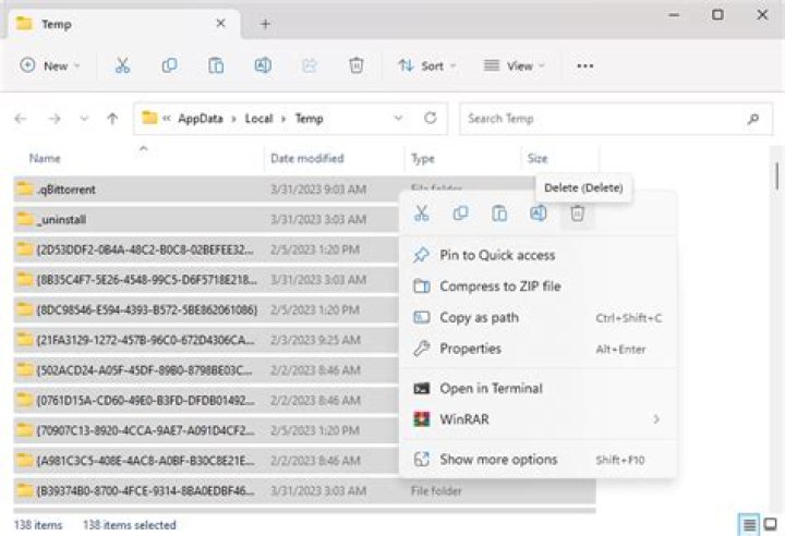 Can't access Windows temp folder?