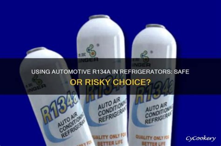 Can I use automotive R134a in a refrigerator?