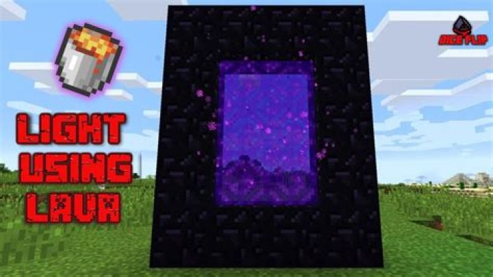 Can you light a nether portal with lava?