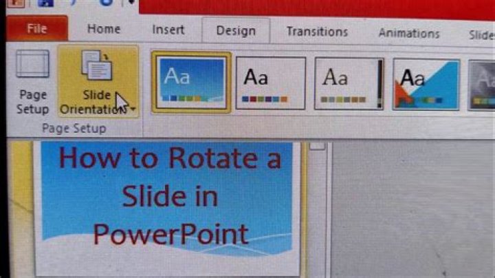 How do you rotate a PowerPoint slide in OneNote?