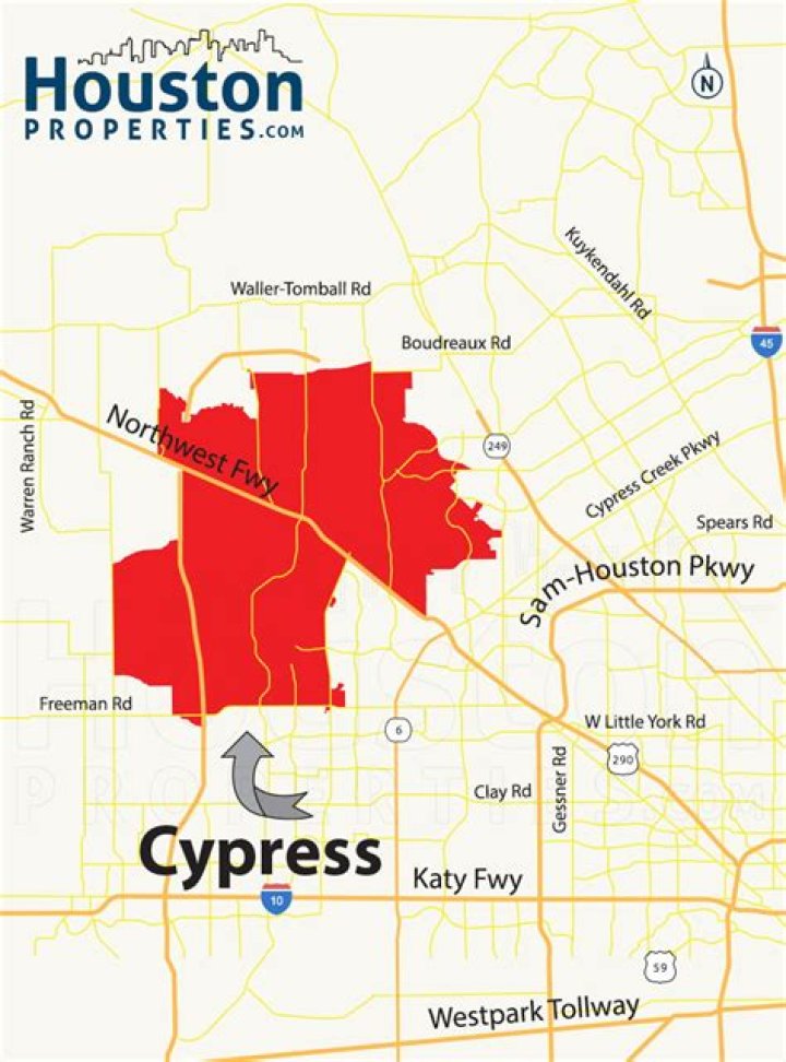 How far is Cypress TX from Houston?