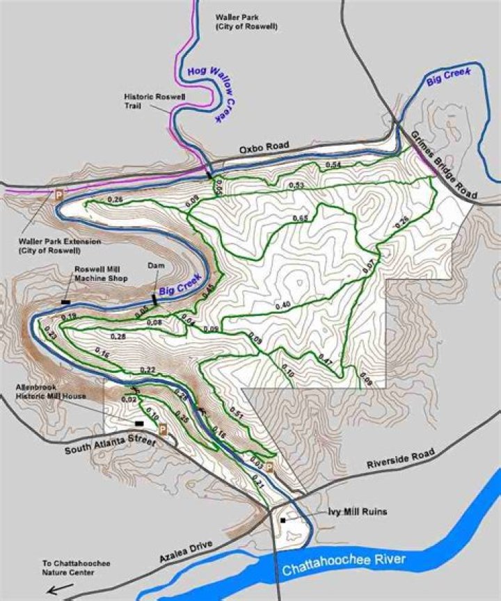 How long is Vickery Creek Trail?