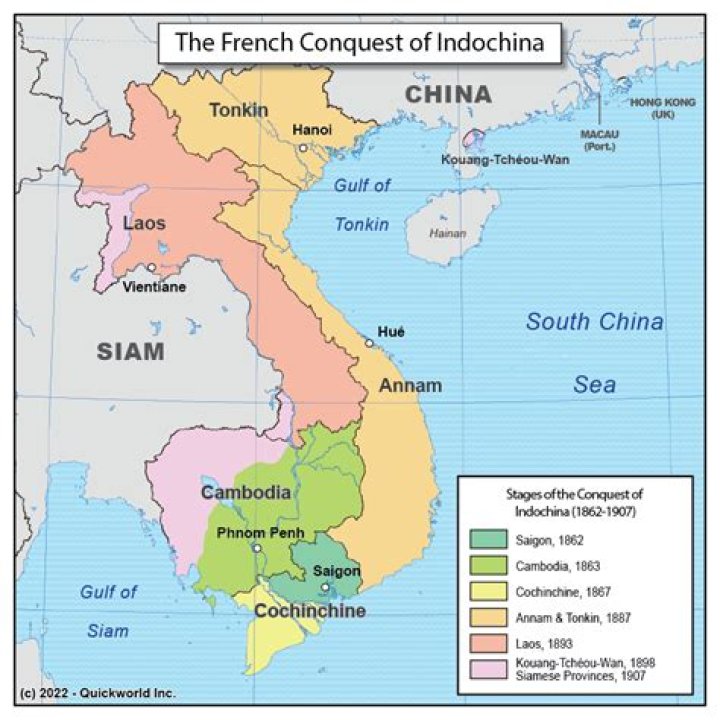 What 3 countries make up Indochina?