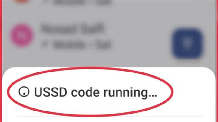 What does it mean when it says USSD code running?