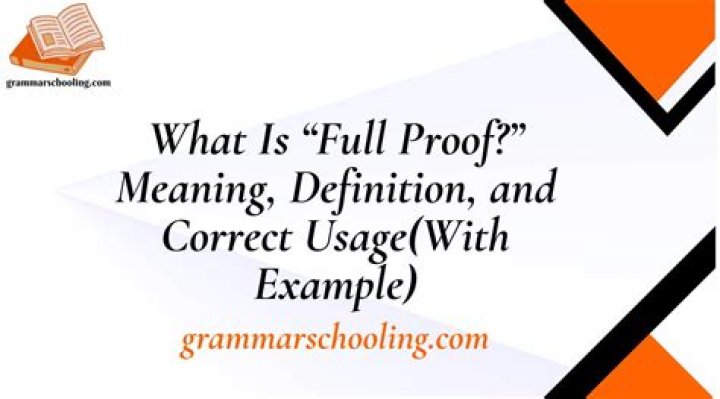 What is a full proof?