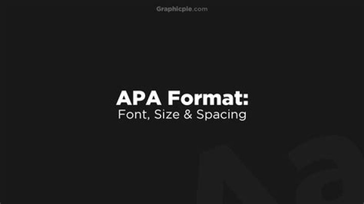 What is APA font size and style?
