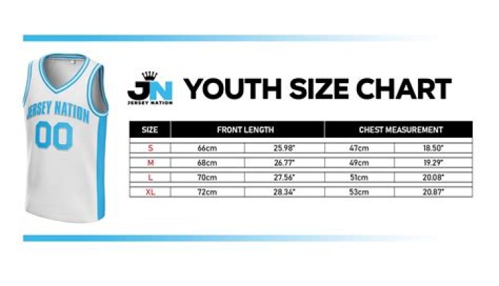 What size is a large NBA jersey?