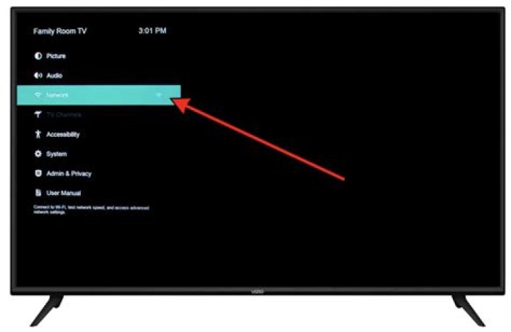 Where is the IP address on a Vizio TV?