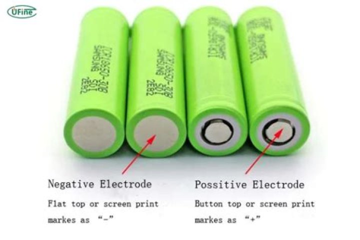 Which side is positive and negative on vape batteries?